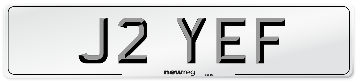 J2 YEF Number Plate from New Reg